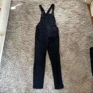H&M black skinny zip up overalls Sz 6